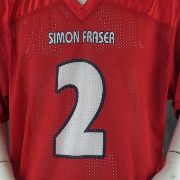 Simon Fraser Football Jersey - Home Red # 2 Nathaneal Durkan - Men's Large - Picture 2 of 13